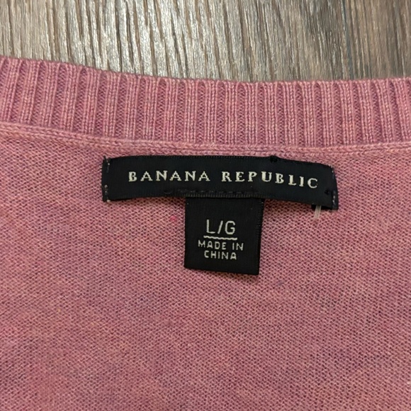 Banana Republic Dusty Pink Silk Blend Cardigan with Ruffles Size Large - Picture 6 of 8